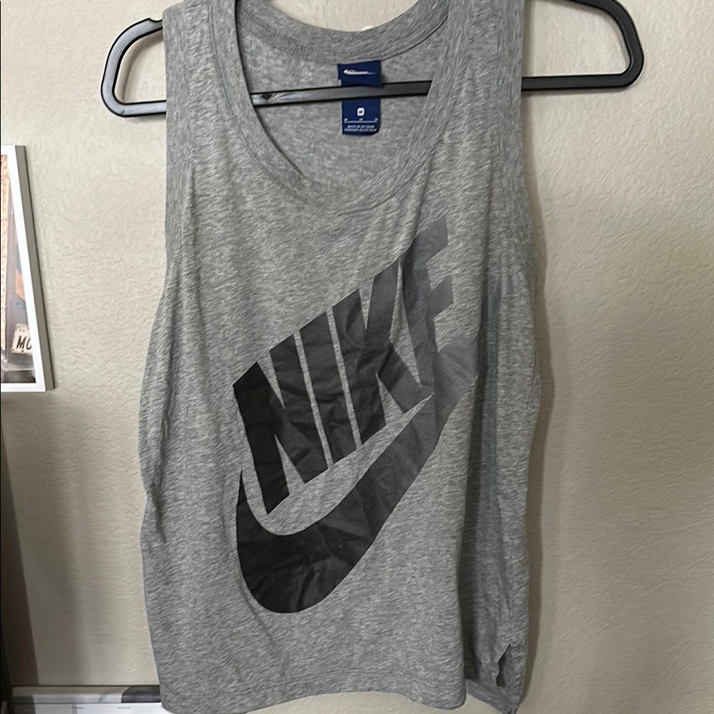 Nike Gray Graphic Tank Top Relaxed Fit